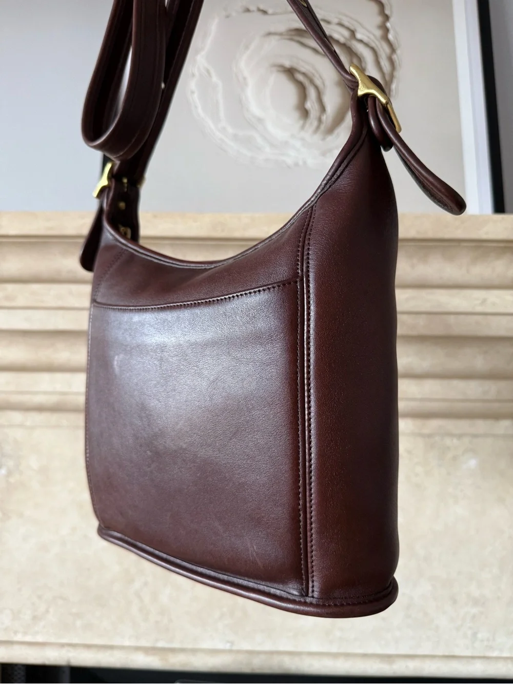 Vintage Coach 9816 Legacy Slim Duffle Mahogany Brown USA Made